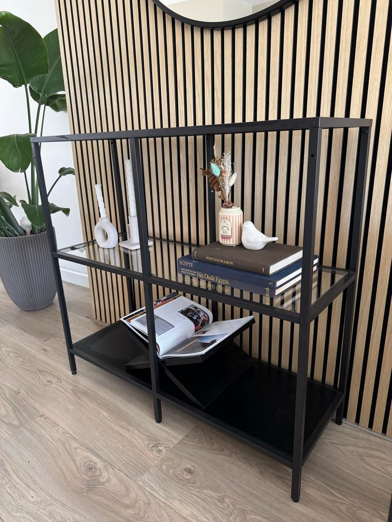 Dressoir met Glazen Planken, Huis en Inrichting, Kasten | Stellingkasten, Ophalen, Zo goed als nieuw