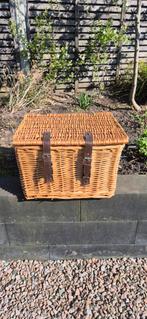 Rieten fietsmand met deksel, Ophalen of Verzenden, Gebruikt, Fietsmand, Basil