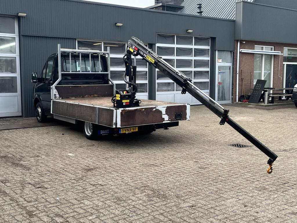 Volkswagen Crafter 50 2.5 TDI 7.000KG Trekgewicht Lucht Hiab, Auto's, Bestelauto's, Euro 5, Gebruikt, Zwart, Volkswagen