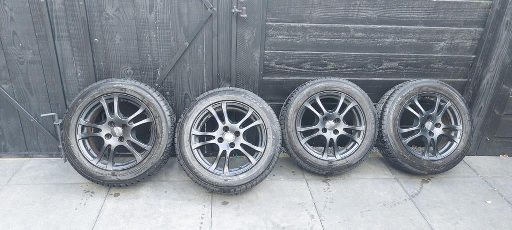 Matzwarte velgen 195/60 R16 Peugeot 2008, Auto-onderdelen, Banden en Velgen, Ophalen, Gebruikt, 16 inch, Banden en Velgen