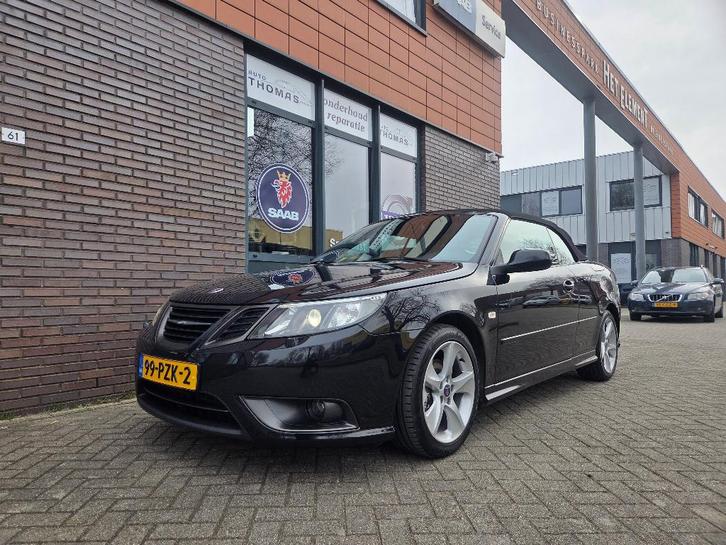 Saab 9-3 2.0 T Cabrio AUT 2011 Zwart (NIEUW CABRIODAK), Auto's, Saab, Bedrijf, Saab 9-3, ABS, Adaptive Cruise Control, Airbags