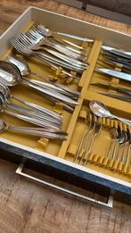 Vintage verzilverd E Gero 100 bestek perle royale, Antiek en Kunst, Ophalen