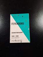 Seizoenskaart 1981-82 Feyenoord., Verzenden, Zo goed als nieuw, Feyenoord