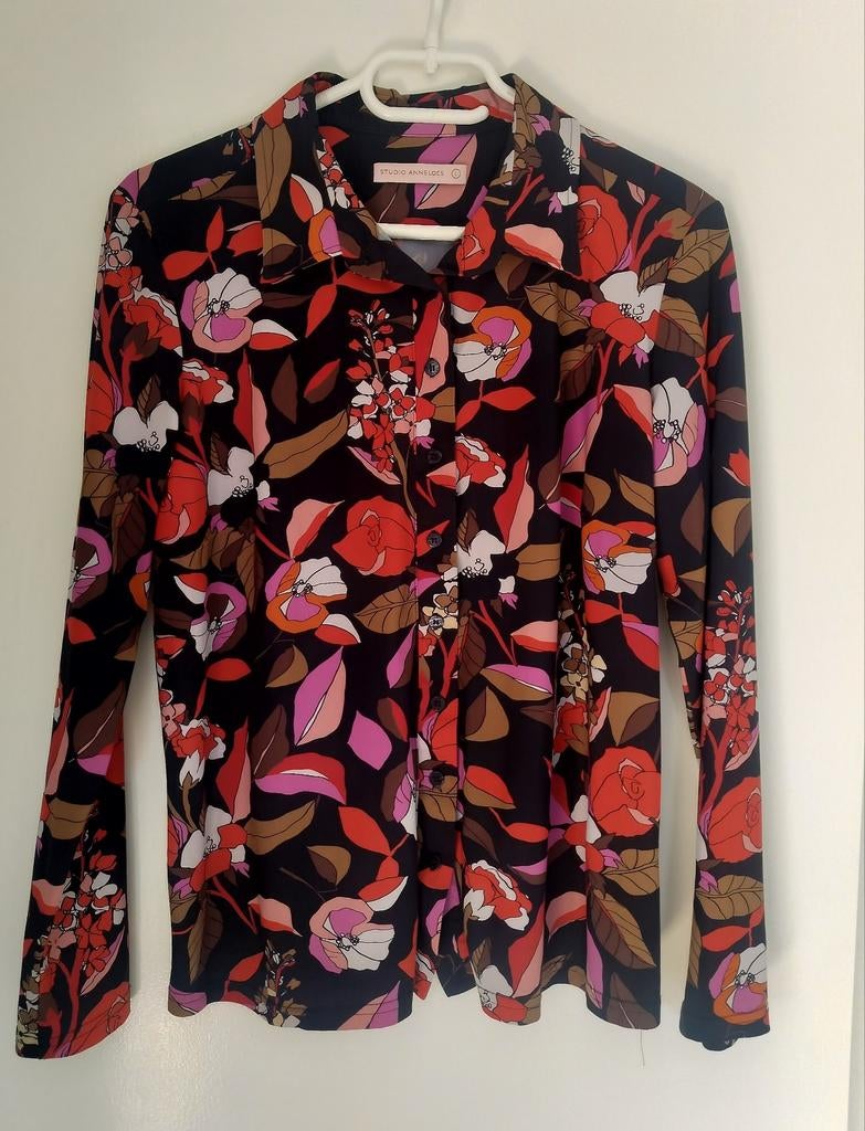 Studio anneloes blouse poppie, Kleding | Dames, Blouses en Tunieken, Maat 42/44 (L), Ophalen of Verzenden, Zo goed als nieuw, Overige kleuren