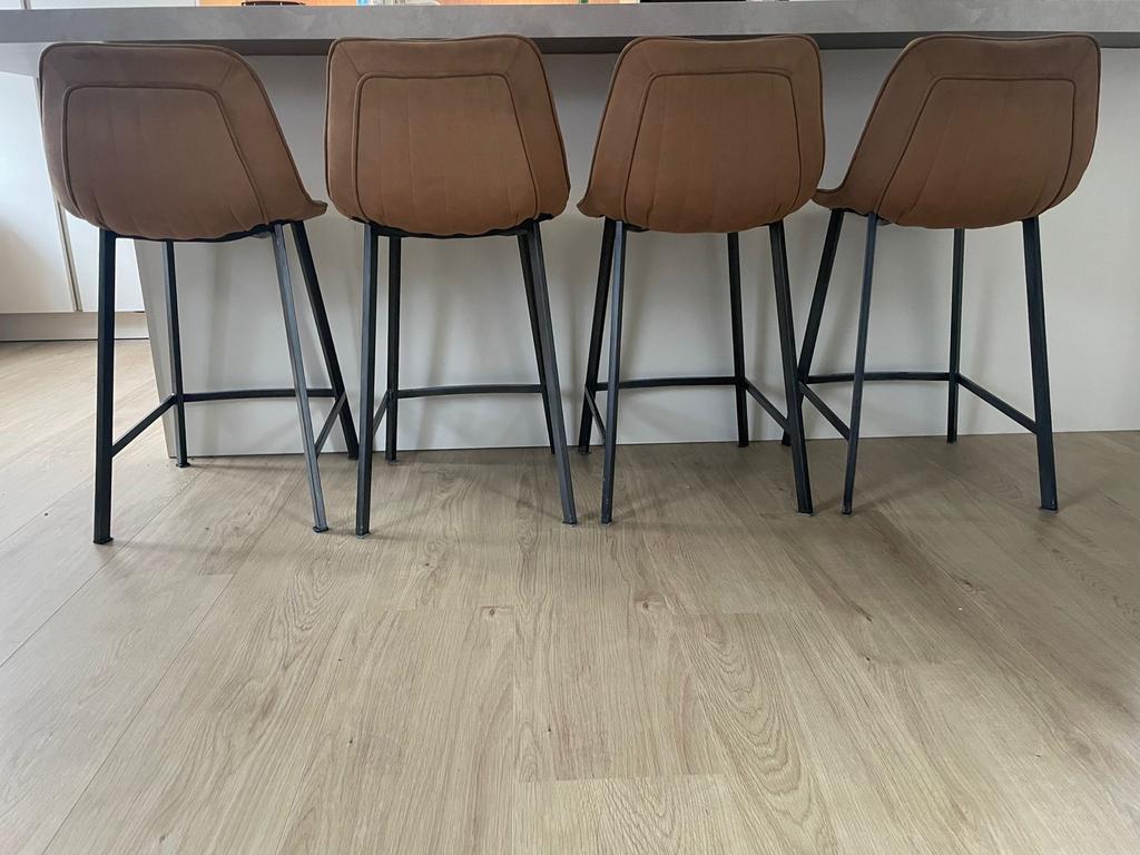 4x barkrukken, Huis en Inrichting, Barkrukken, Ophalen, Gebruikt, Met voetsteun, 60 tot 90 cm