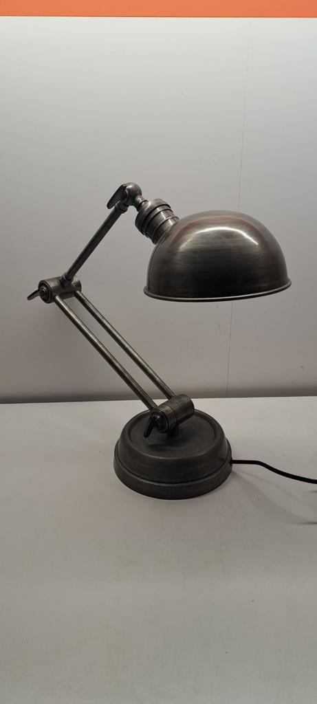 Fraaie Artisan Tafellamp - Industriële Stijl, Gebruikt, Ophalen of Verzenden, Metaal, Minder dan 50 cm