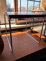 BIJZETTAFEL VIERKANT HOUT METAAL, Minder dan 55 cm, Gebruikt, Vierkant, Ophalen