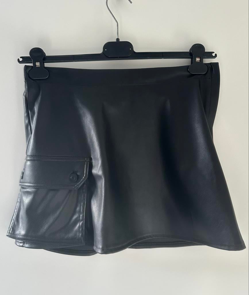 H&M - rok zwart PU‑leer look | maat 170, Kinderen en Baby's, Kinderkleding | Maat 170, Ophalen of Verzenden, Zo goed als nieuw