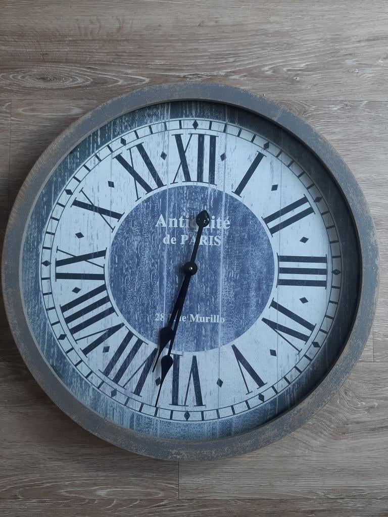 Wandklok 60 cm Antiquite de Paris!, Huis en Inrichting, Woonaccessoires | Klokken, Ophalen, Zo goed als nieuw, Wandklok
