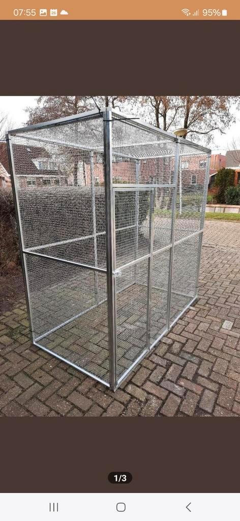 Kippenren van aluminium gazen panelen, Dieren en Toebehoren, Pluimvee | Toebehoren, Kippenhok of Kippenren, Ophalen