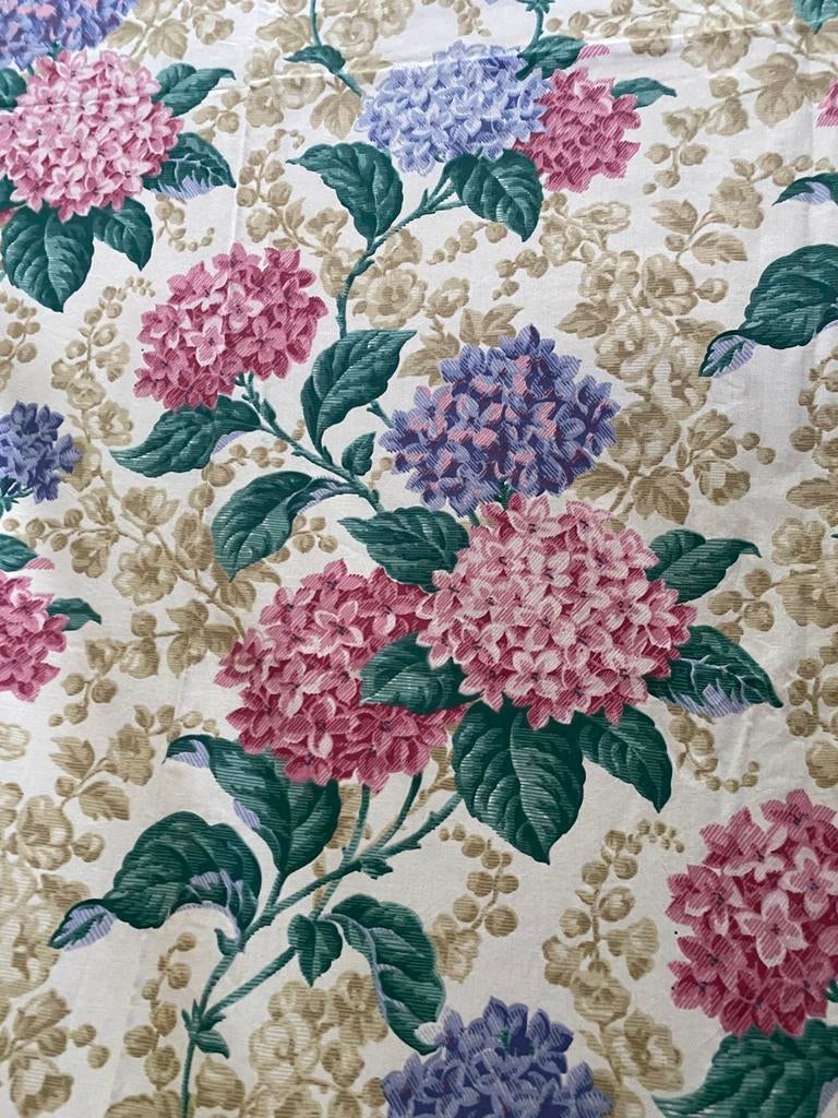 Grote 'coupon' met hortensia's, 120 cm of meer, Ophalen of Verzenden, Katoen, Nieuw