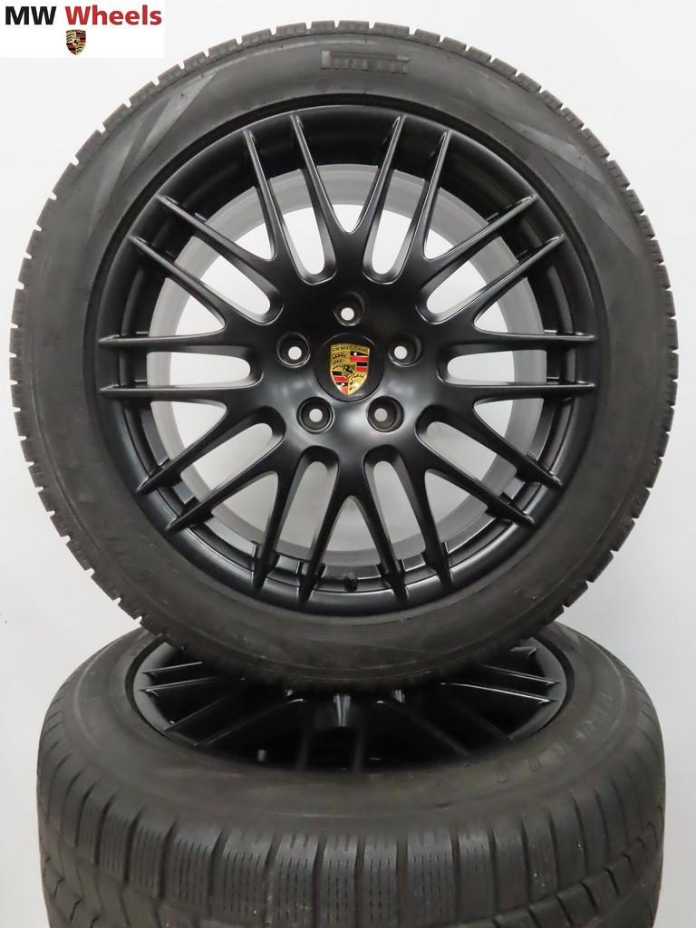 Porsche Cayenne 20 inch Spyder velgen zwart met winterbanden, Auto-onderdelen, Gebruikt, -, 275 mm, -