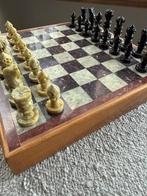 Handgemaakt marmeren schaakbord schaakspel, Ophalen of Verzenden, Zo goed als nieuw, Schaken