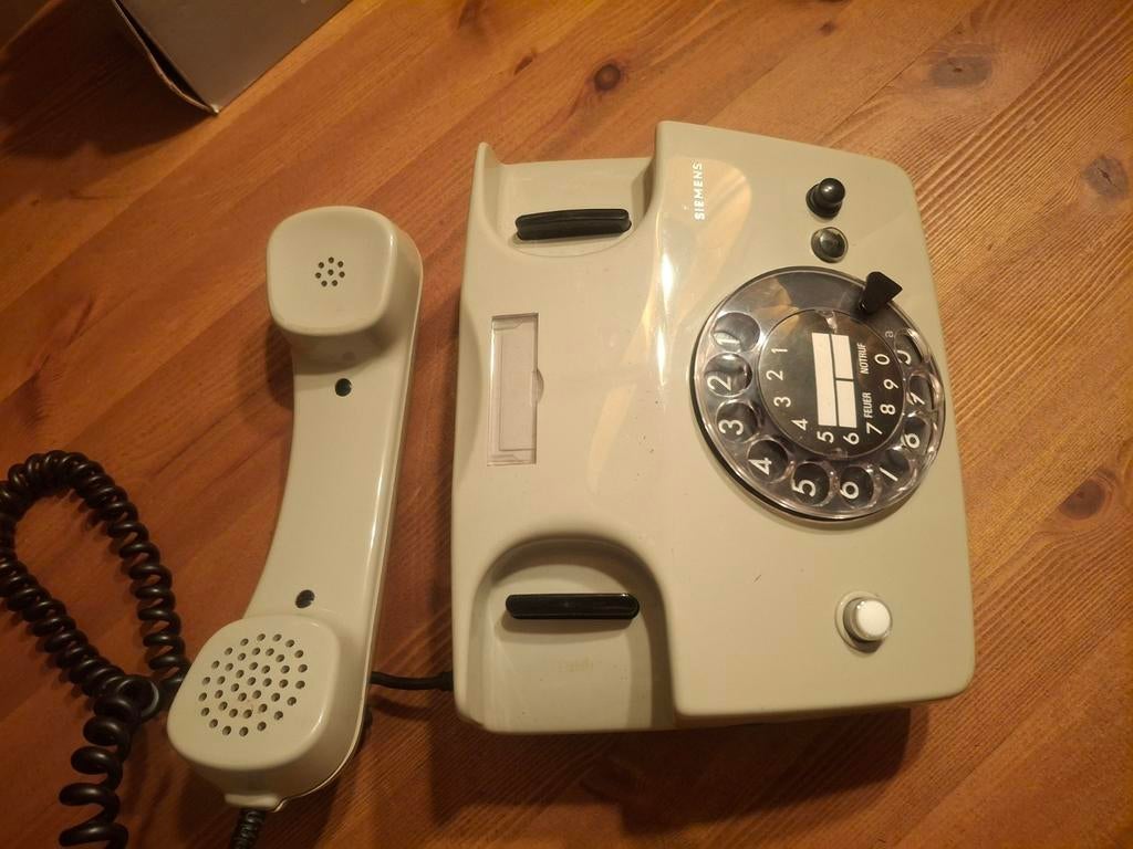 Siemens wandtelefoon met draaischijf - Vintage huistelefoon, Ophalen, Gebruikt, Met draaischijf