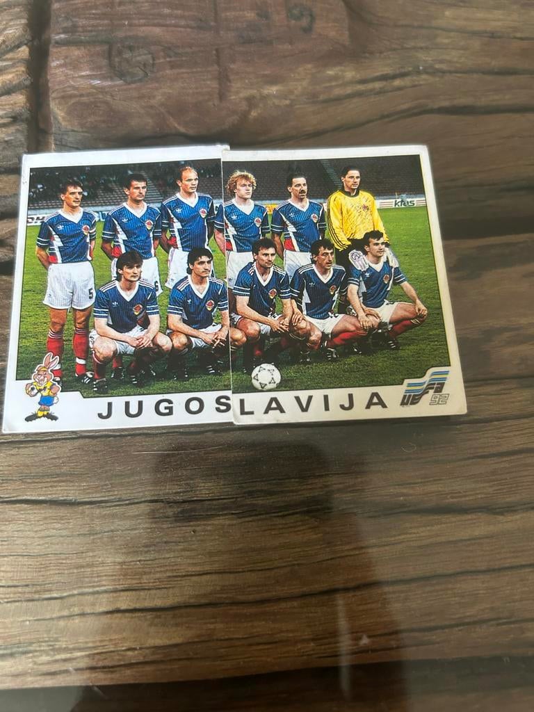 Panini Euro '92 Voetbalplaatjes Joegoslavië Team, Verzamelen, Ophalen of Verzenden, Gebruikt, Sport