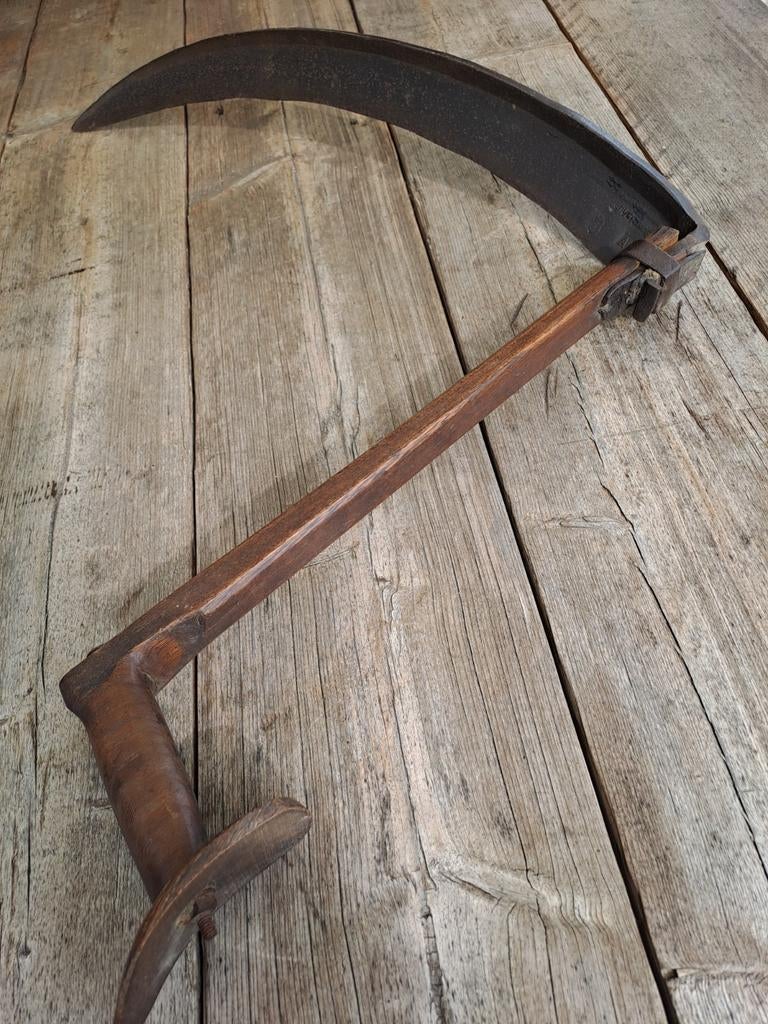 Antieke zicht met houten handvat - Schuche, Antiek en Kunst, Antiek | Gereedschap en Instrumenten, Ophalen