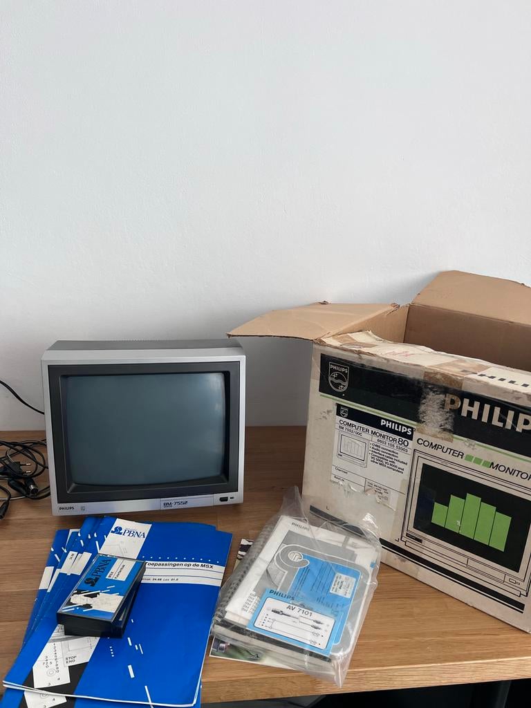 Philips VG-8020 MSX computer met printer en accessoires, Computers en Software, Vintage Computers, Ophalen