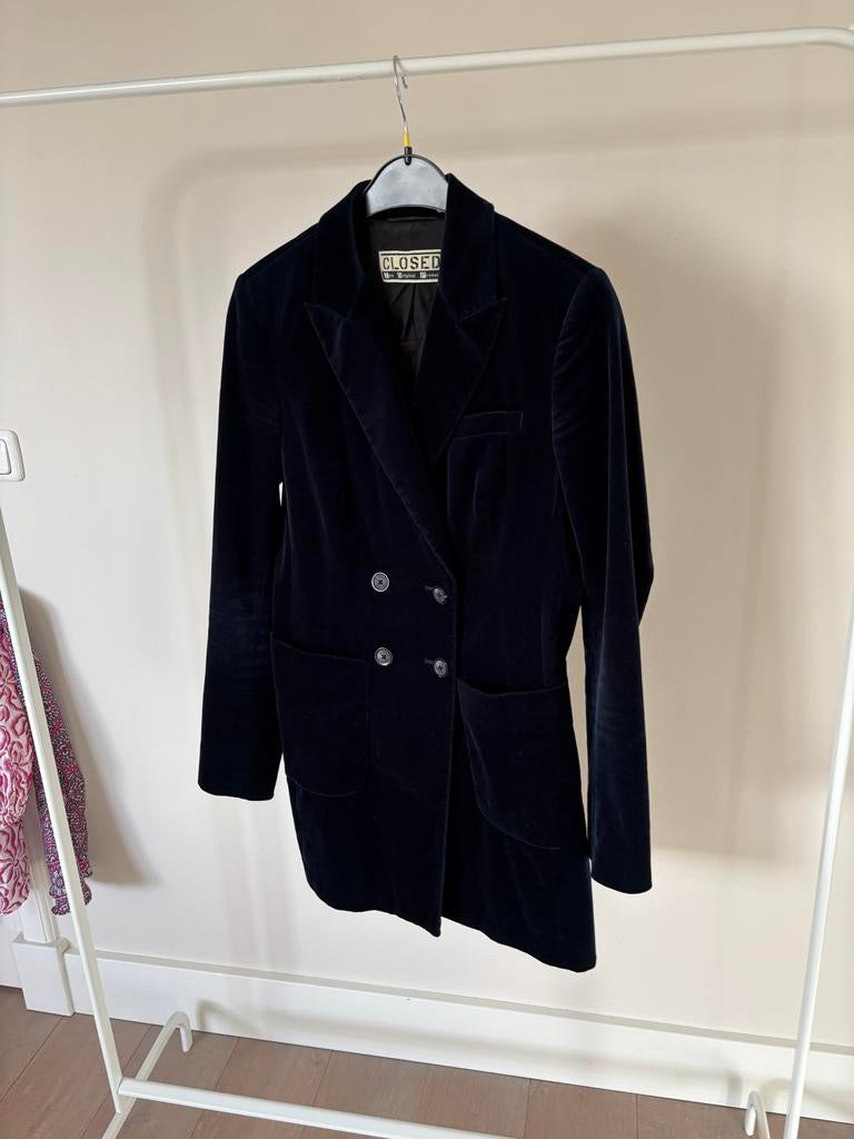 Mooie CLOSED fluwelen blazer - donkerblauw 36, Verzenden, Zo goed als nieuw, Maat 36 (S), Blauw