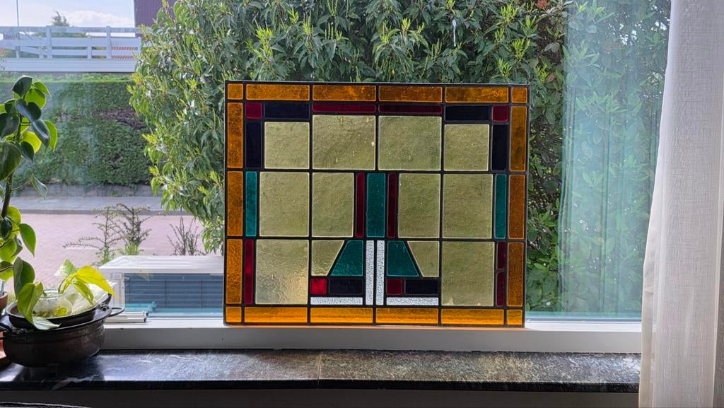 Glas in lood paneel, Ophalen