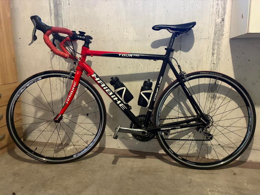 Haibike comp line tour pro, alu 6061, 58cm, shimano 105, 26 inch, Aluminium, Zo goed als nieuw, 57 tot 61 cm