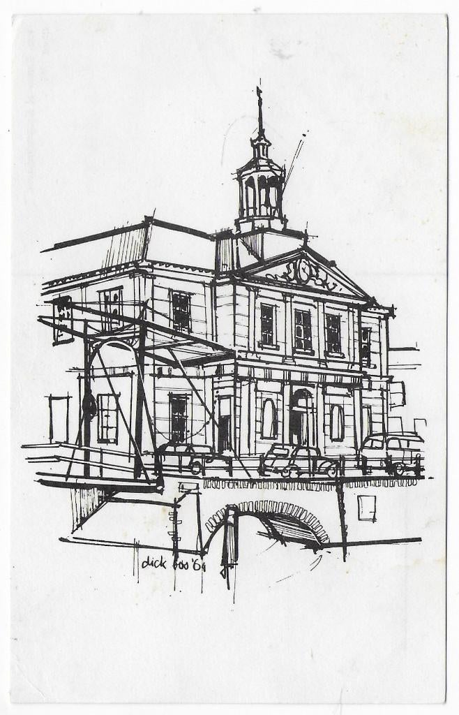 Schiedam Koopmansbeurs  Gelopen  Ansichtkaart    (B7938), Ophalen of Verzenden, 1980 tot heden, Gelopen, Zuid-Holland