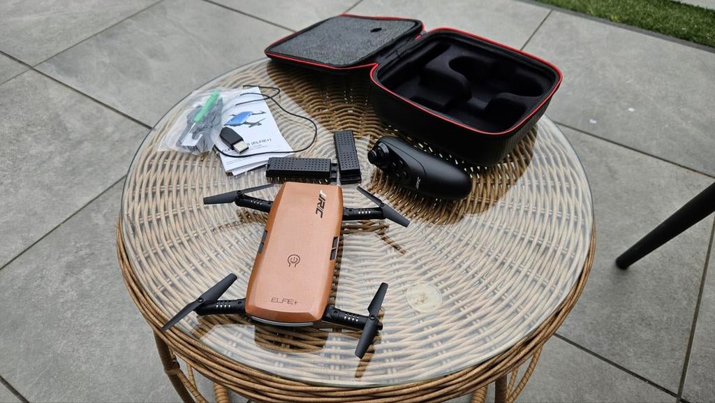 JJRC H37 ELFIE+ drone met controller en extra accu's, Ophalen of Verzenden