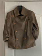 Olijfgroen leren jack, Ophalen of Verzenden, Gedragen, Maat 38/40 (M), Groen