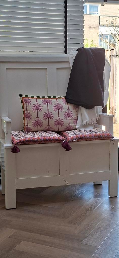 GRATIS - Klepbank tweepersoons wit, Huis en Inrichting, Banken | Bankstellen, Ophalen, Gebruikt, Tweepersoons, Rechte bank