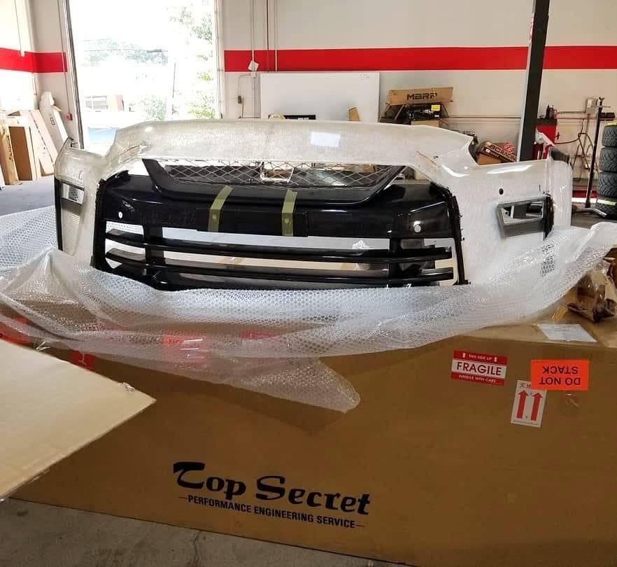 Top Secret Voorbumper Ver. S Carbon FRP Nissan R35 GTR GT-R, Ophalen of Verzenden