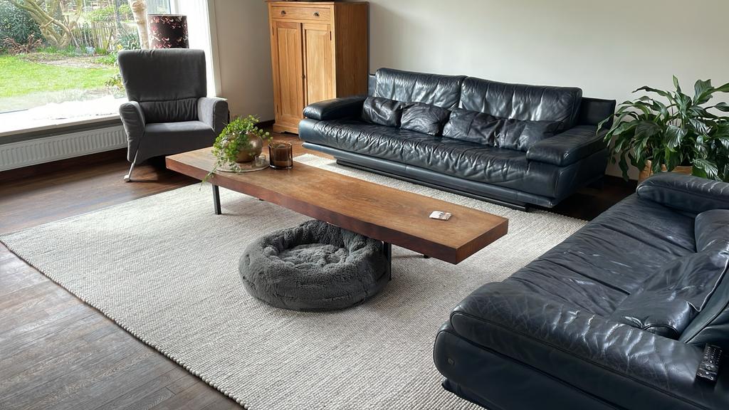 Rolf Benz Lederen Bankstel, Huis en Inrichting, Banken | Bankstellen, Ophalen, 250 tot 300 cm, Gebruikt, Hoekbank