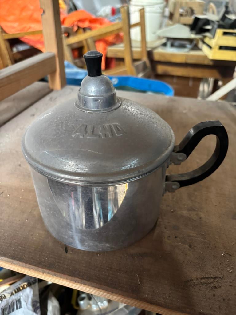 Jaren 50 eierkoker, Ophalen, Gebruikt, Aluminium, Overige typen