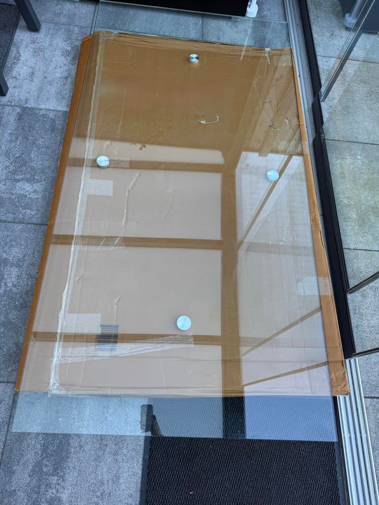 GRATIS Glazen eettafelblad 200x100cm, Ophalen, Gebruikt, 100 tot 150 cm, 200 cm of meer