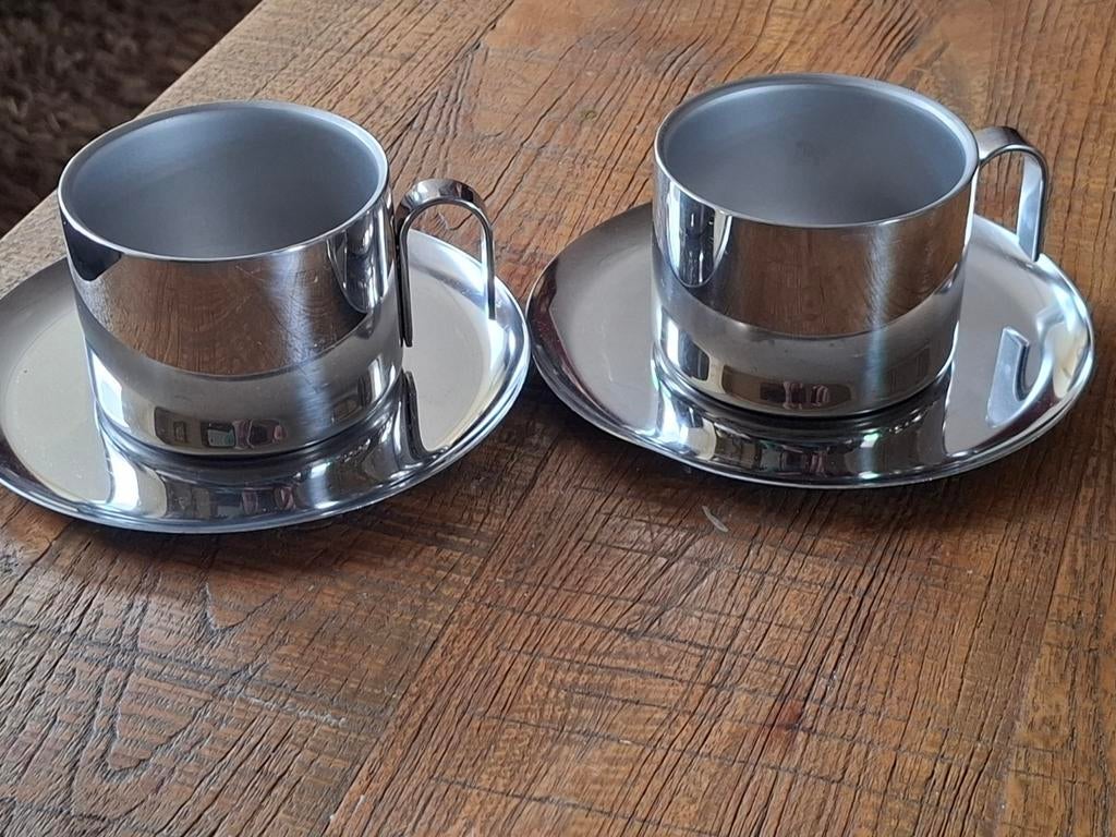 2 x chrome kop en schotel design Guido Bergna, Ophalen of Verzenden