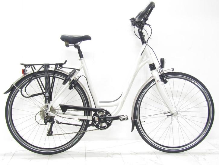 Multicycle Sporthybride wit dames 53cm 28inch, Fietsen en Brommers, Fietsen | Dames | Damesfietsen, Gebruikt, Overige merken, Versnellingen