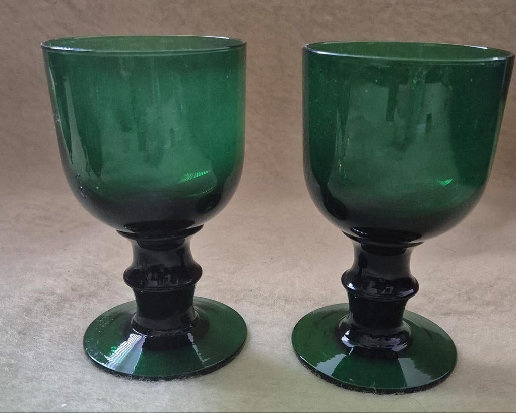 Bristol Green antieke wijnglazen, Verzamelen, Glas en Borrelglaasjes, Ophalen of Verzenden, Zo goed als nieuw, Overige typen