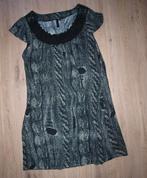 Zwart Beige Jurk Geisha met Kralenhals (M), Maat 38/40 (M), Geisha, Zwart, Ophalen of Verzenden