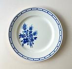 Badonviller ontbijtbordje blauwe bloemen en rand 1923