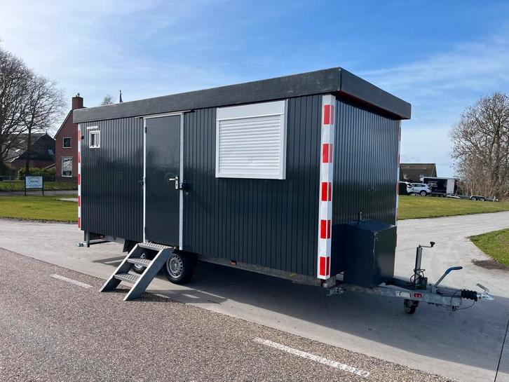 Schaftwagen schaftkeet bouwkeet snelverkeer tandemas XXL, Doe-het-zelf en Verbouw, Bouwketen en Schaftketen, Gebruikt, Ophalen