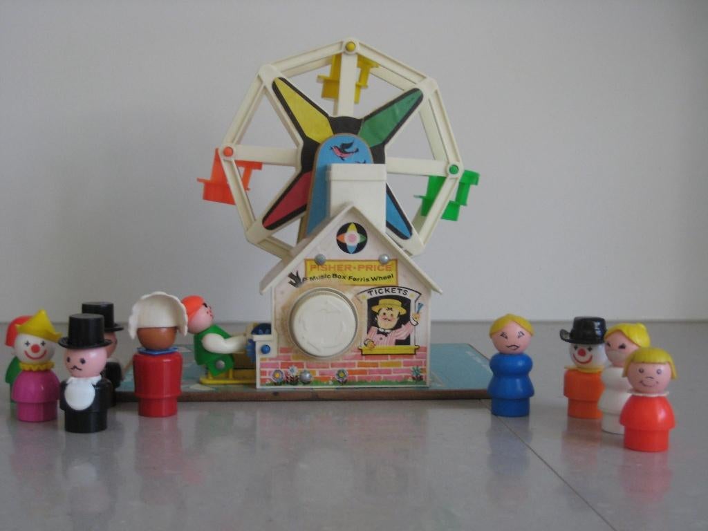 Fisher Price vintage - Muziek Reuzenrad met geluid, Ophalen, Gebruikt, Overige typen, Met geluid