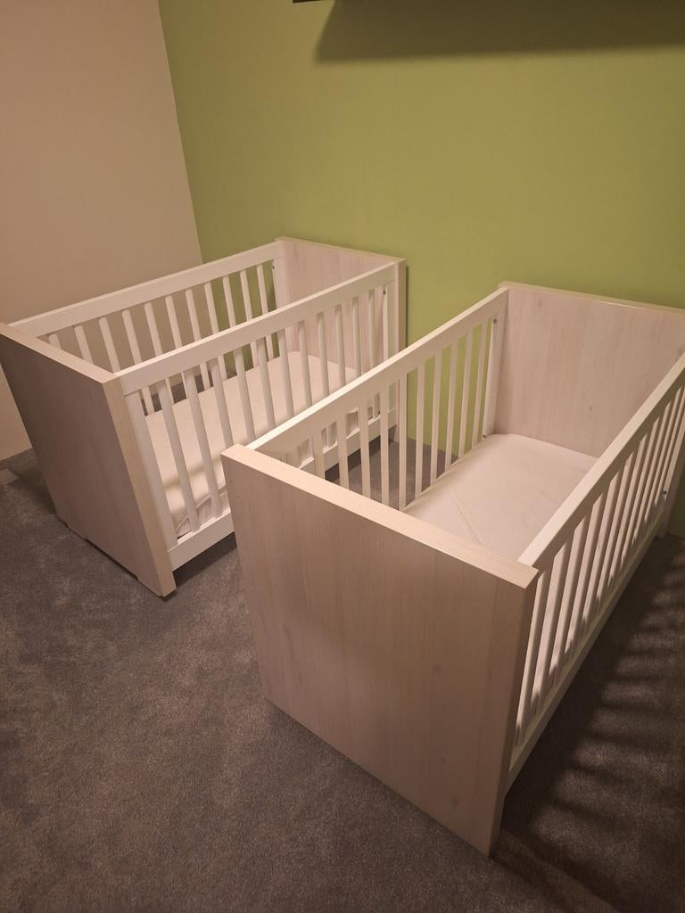 Ledikant tweeling / 2x ledikant / Duo ledikant, Ophalen, Zo goed als nieuw, Jongetje of Meisje