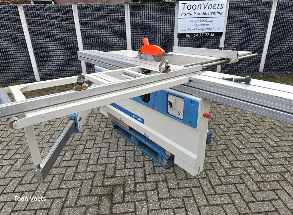 Formaatzaag SCM met voorritser Roltafel 320, Doe-het-zelf en Verbouw, Gereedschap | Zaagmachines, Ophalen, Gebruikt, 70 mm of meer