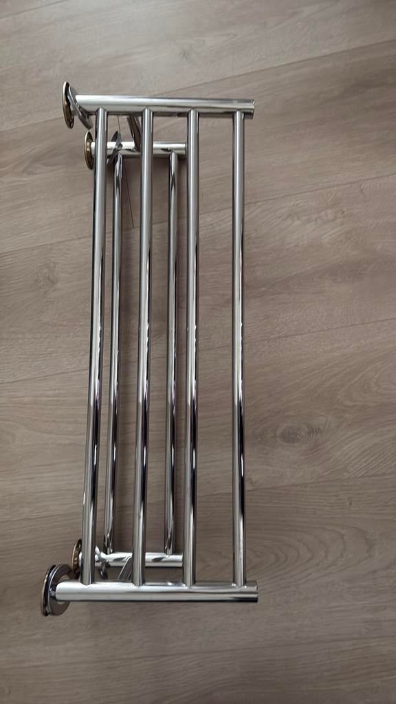 Handdoekenrek met 6 roedes roestvrij staal, Ophalen, Nieuw