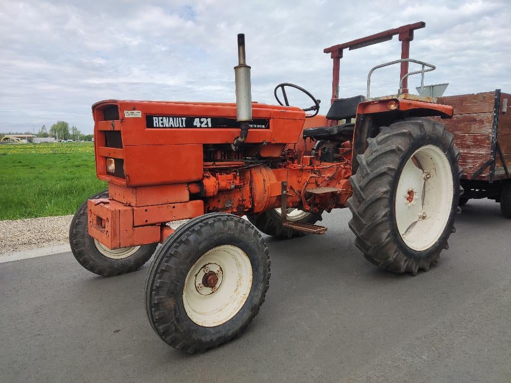 RENAULT tractor (type 421, 42 pk) met mini kipper, Gebruikt, Renault, Ophalen of Verzenden, Renault