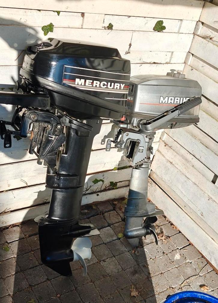 Mercury 6 PK langstaart + Mariner 4 PK, Watersport en Boten, Buiten- en Binnenboordmotoren, Gebruikt, Benzine, Buitenboordmotor