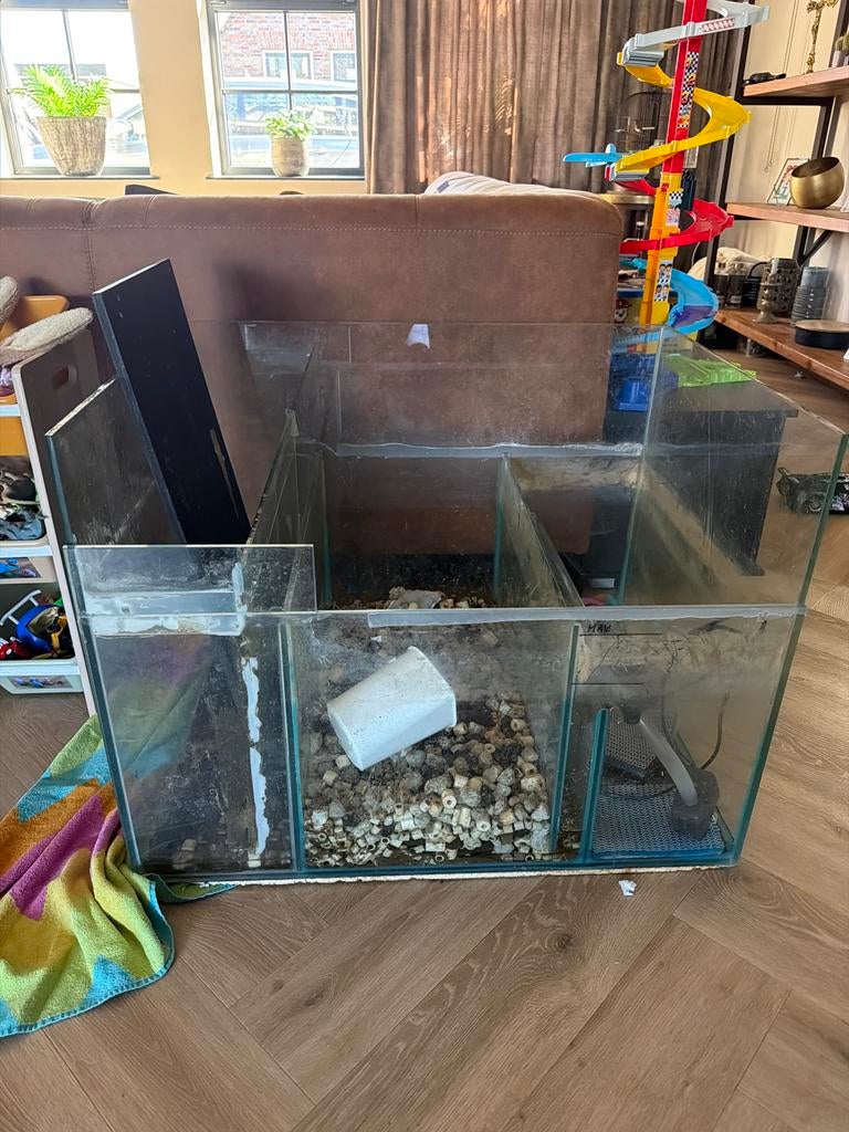 Bioloog/sump lekvrij, 10mm glas 80x60x40(zij&achter60cm), Dieren en Toebehoren, Vissen | Aquaria en Toebehoren, Ophalen