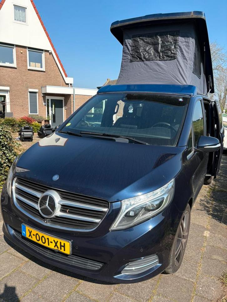 Mercedes V-klasse Camper, slaaphefdak leer 2x el schuifdeur, Caravans en Kamperen, Campers, Particulier, tot en met 4, Buscamper of Camperbus