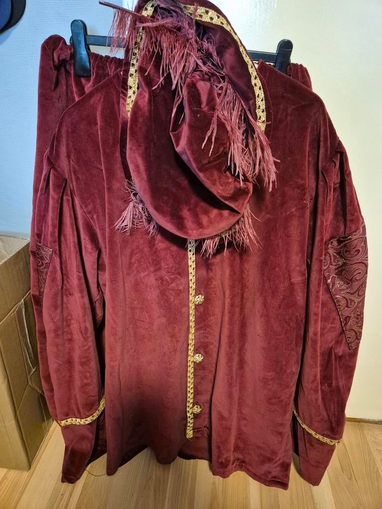 Mooi oud roze handgemaakt pietenpak, Ophalen of Verzenden, Zo goed als nieuw, Maat 48/50 (M)