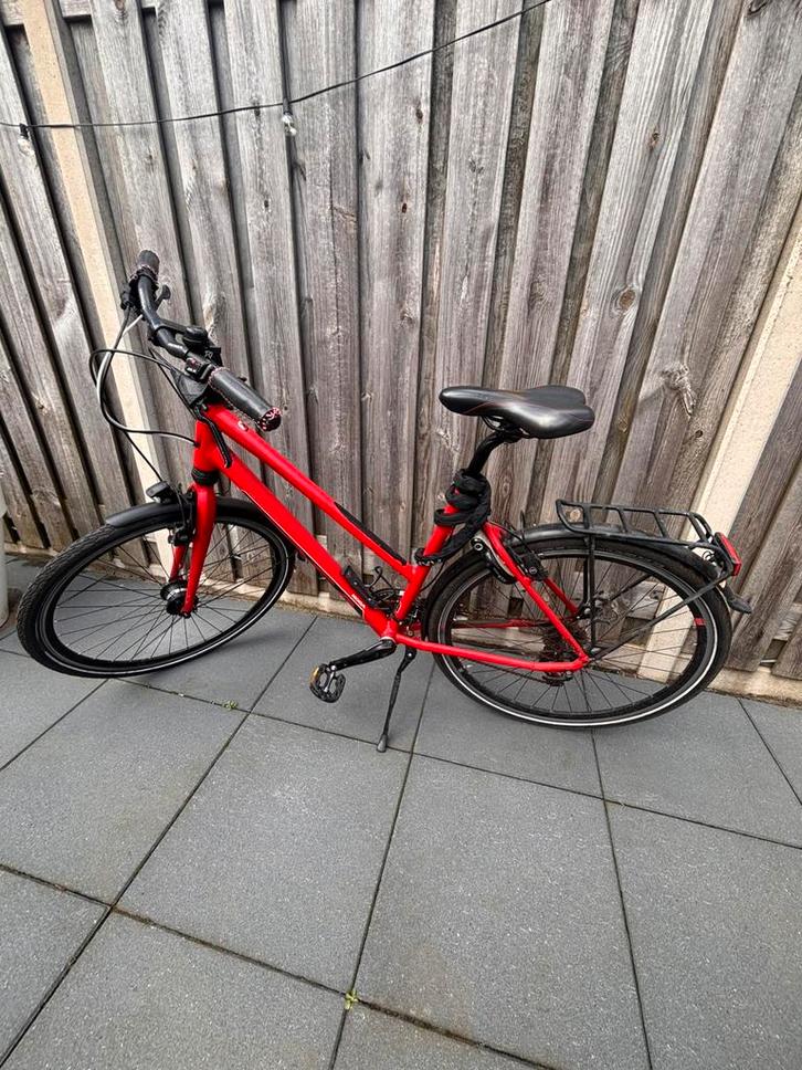 Koga F3 serie 53 cm rood mat, Fietsen en Brommers, Fietsen | Dames | Sportfietsen en Toerfietsen, Gebruikt, Koga Miyata, Meer dan 20 versnellingen