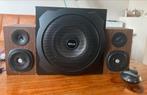 Trust 2.1 speakerset met subwoofer – diepe bass!, Zo goed als nieuw, Complete surroundset, Minder dan 60 watt, Ophalen