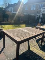 Hardhouten tuinset: tafel met 4 stoelen, Ophalen, 4 zitplaatsen, Gebruikt, Eettafel